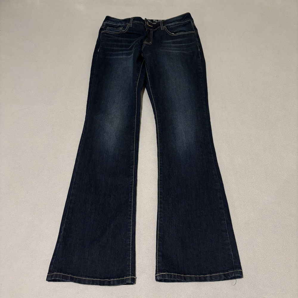Warehouse One Mid Rise Baby Boot Dark Wash Denim Jeans Womens 29 Regular Grunge